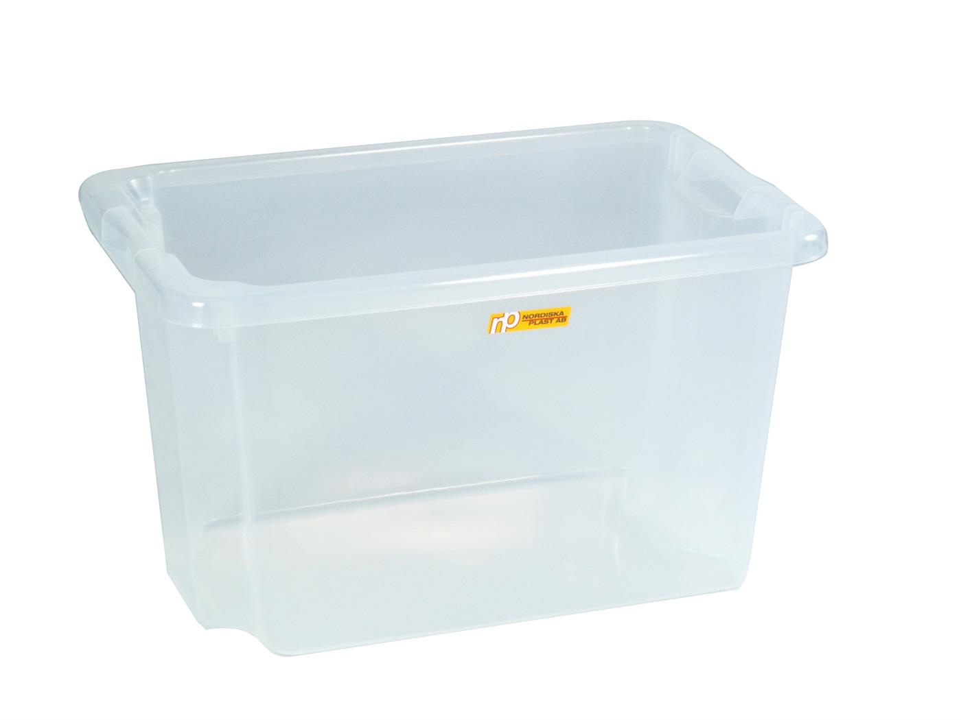 761929  7550-0500 Oppbevaringsboks 55L transparent plast 